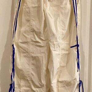 Free People Parachute Off White Pants with Blue Accents